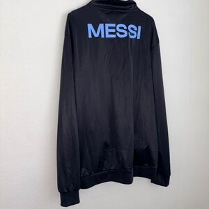 AFA Argentina Messi 10 Official Track Jacket Black Blue Mens XL New